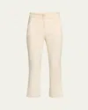 Veronica Beard Kimra Cropped Pants In Ecru