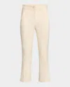 Veronica Beard Kimra Cropped Pants In Ecru