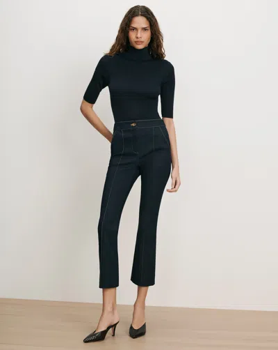 Veronica Beard Kimra Denim Kick-flare Pant In Midnight Wash
