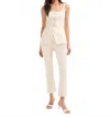Veronica Beard Kimra Pant In Ecru In Neutral