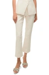 Veronica Beard Kimra Cropped Pants In Ecru