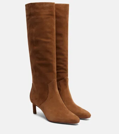 Veronica Beard Kinna 55 Suede Knee-high Boots In Brown