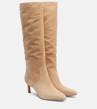 Veronica Beard Kinna 55 Suede Knee-high Boots In Sand