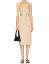 Veronica Beard Kitana Dress In Pebble Khaki In Multi
