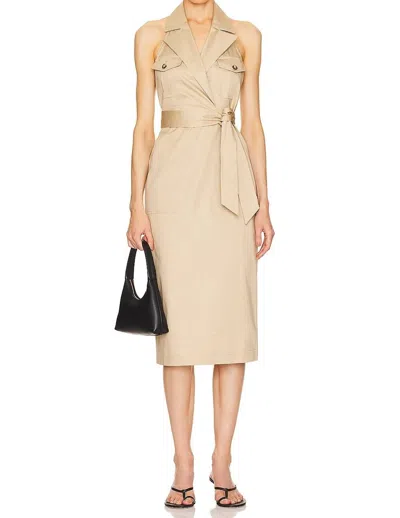 Veronica Beard Kitana Dress In Pebble Khaki In Multi