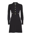 Veronica Beard Lauper Ribbed Button-front A-line Mini Dress In Black