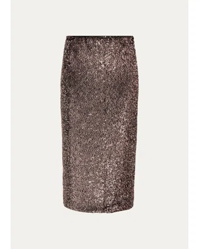 Veronica Beard Koa Long Embellished Midi Skirt In Multi