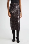 Veronica Beard Koa Sequin Skirt In Animal Print