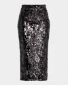 Veronica Beard Koa Sequin Skirt In Black