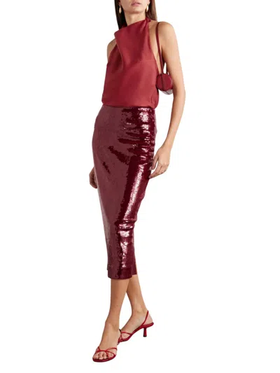 VERONICA BEARD KOA SKIRT IN WINE