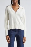 VERONICA BEARD VERONICA BEARD KOKO JOHNNY COLLAR POLO SWEATER