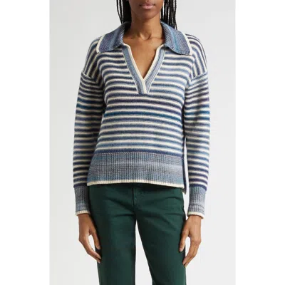 Veronica Beard Koko Stripe Cotton & Wool Blend Sweater In Multi