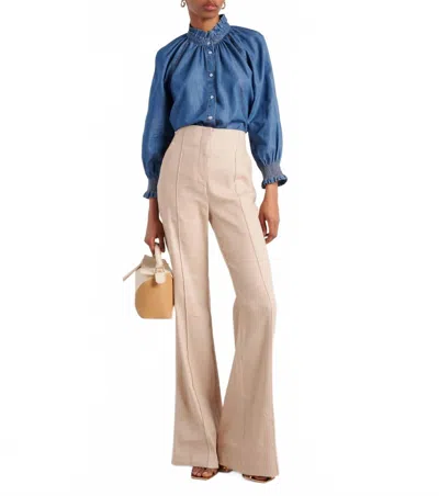 Veronica Beard Komi Flare Leg Pants In Sandalwood In Neutral