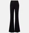Veronica Beard Komi High-rise Linen-blend Flared Pants In Black