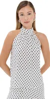 Shop Veronica Beard Kovi Top Ecru/navy