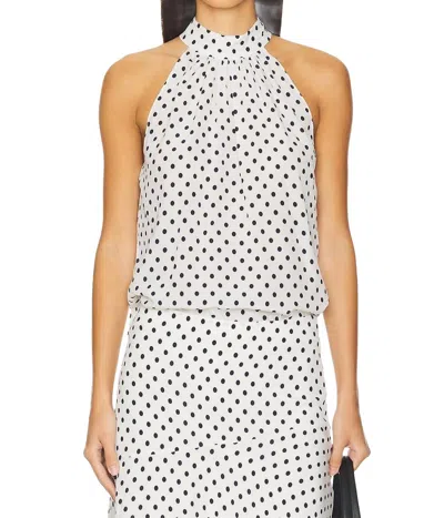 Veronica Beard Kovi Top In Ecru/navy In Multi