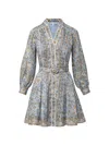 Veronica Beard Kumar Belted Mini Dress In Blue
