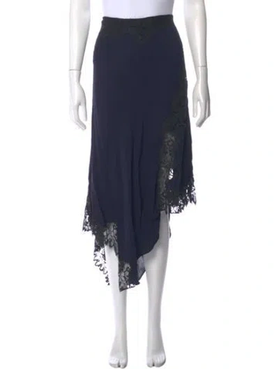 Pre-owned Veronica Beard Lace Midi Length Skirt W/ Tags In Blue