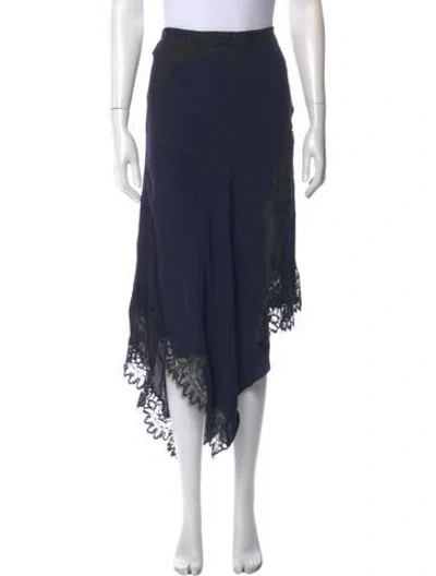 Pre-owned Veronica Beard Lace Midi Length Skirt W/ Tags In Blue