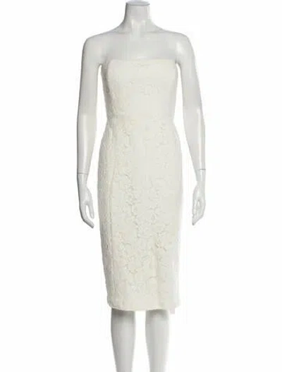 Pre-owned Veronica Beard Lace Pattern Knee-length Dress In Neutral
