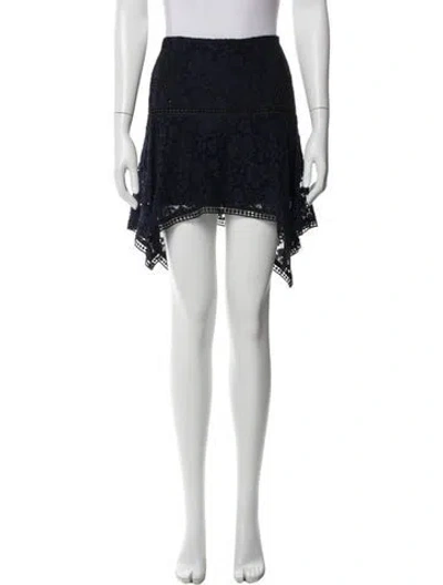 Pre-owned Veronica Beard Lace Pattern Knee-length Skirt In Blue