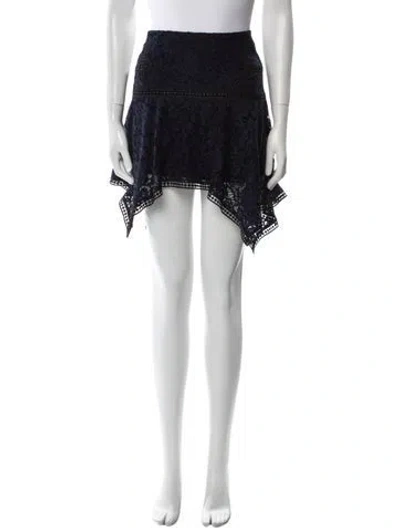 Pre-owned Veronica Beard Lace Pattern Knee-length Skirt In Blue