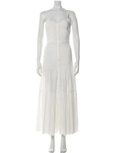 Pre-owned Veronica Beard Lace Pattern Long Dress In Neutrals