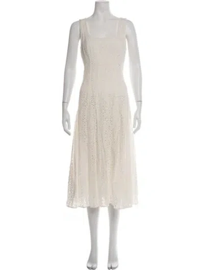 Pre-owned Veronica Beard Lace Pattern Midi Length Dress In Pink