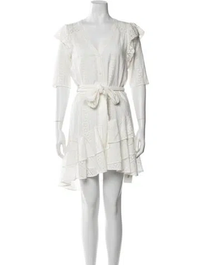 Pre-owned Veronica Beard Lace Pattern Mini Dress In Multi