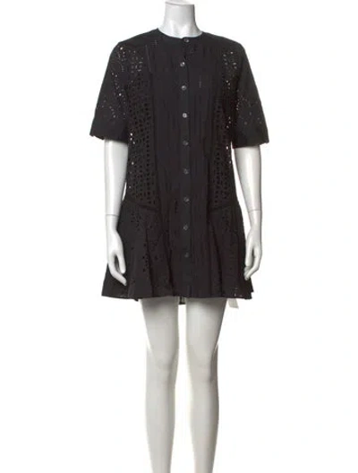 Pre-owned Veronica Beard Lace Pattern Mini Dress W/ Tags In Black
