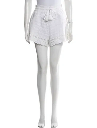 Pre-owned Veronica Beard Lace Pattern Mini Shorts In Neutrals