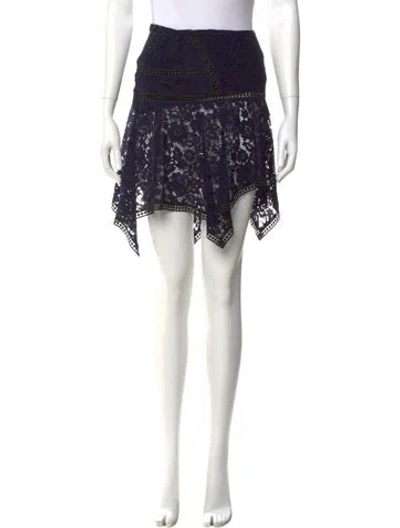 Pre-owned Veronica Beard Lace Pattern Mini Skirt In Multi