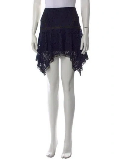 Pre-owned Veronica Beard Lace Pattern Mini Skirt In Multi