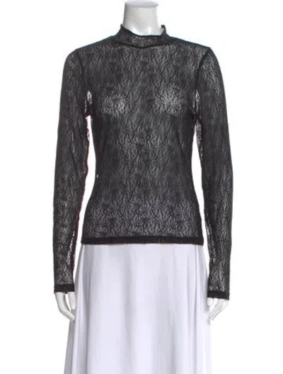 Pre-owned Veronica Beard Lace Pattern Mock Neck Top W/ Tags In Multi