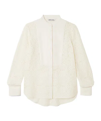 Veronica Beard Lace Shirt In White