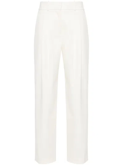 Veronica Beard Lagarde Tapered Trousers In Neutrals