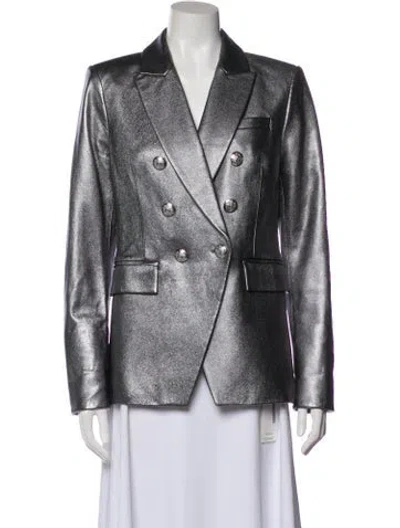 Pre-owned Veronica Beard Lamb Leather Blazer