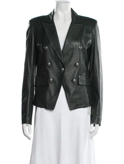 Pre-owned Veronica Beard Lamb Leather Blazer In Multi