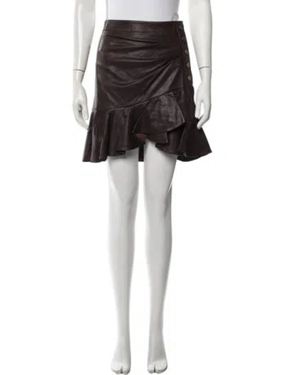 Pre-owned Veronica Beard Lamb Leather Mini Skirt W/ Tags In White