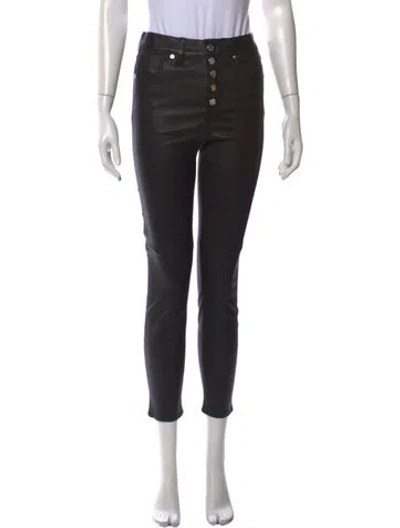 Pre-owned Veronica Beard Lamb Leather Skinny Leg Pants In Multi