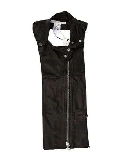Pre-owned Veronica Beard Lambskin Dickey In Black