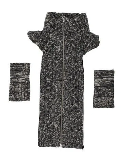 Pre-owned Veronica Beard Lambswool Printed Dickey In Grey