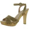 Veronica Beard Lamont Womens Suede Ankle Strap Heels In Black