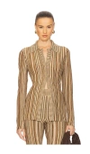 Veronica Beard Landon Cardigan In Gold & Bronze