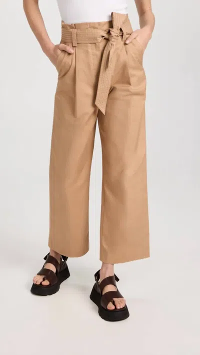 Veronica Beard Lang Pant In Khaki In Brown