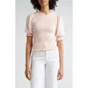 Veronica Beard Langston Smock Cotton Top In Pink