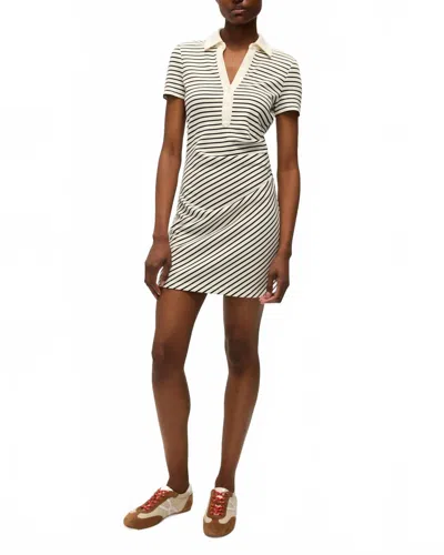 Veronica Beard Lanier Mini Dress In Black And Dove In Multi