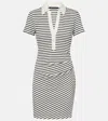 Veronica Beard Lanier Striped Minidress In Gray