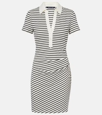 Veronica Beard Lanier Striped Minidress In Gray