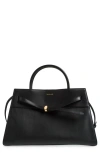 Veronica Beard Dash Large Leather Crossbody Bag In Black